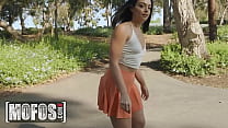 Skater Girl (Sophia Burns) Exposes Her Ass To (Charles Dera) To Get A Better View Of His Big Dick - Mofos