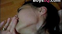 Asian beauty enjoying a cock at home - free porn video
